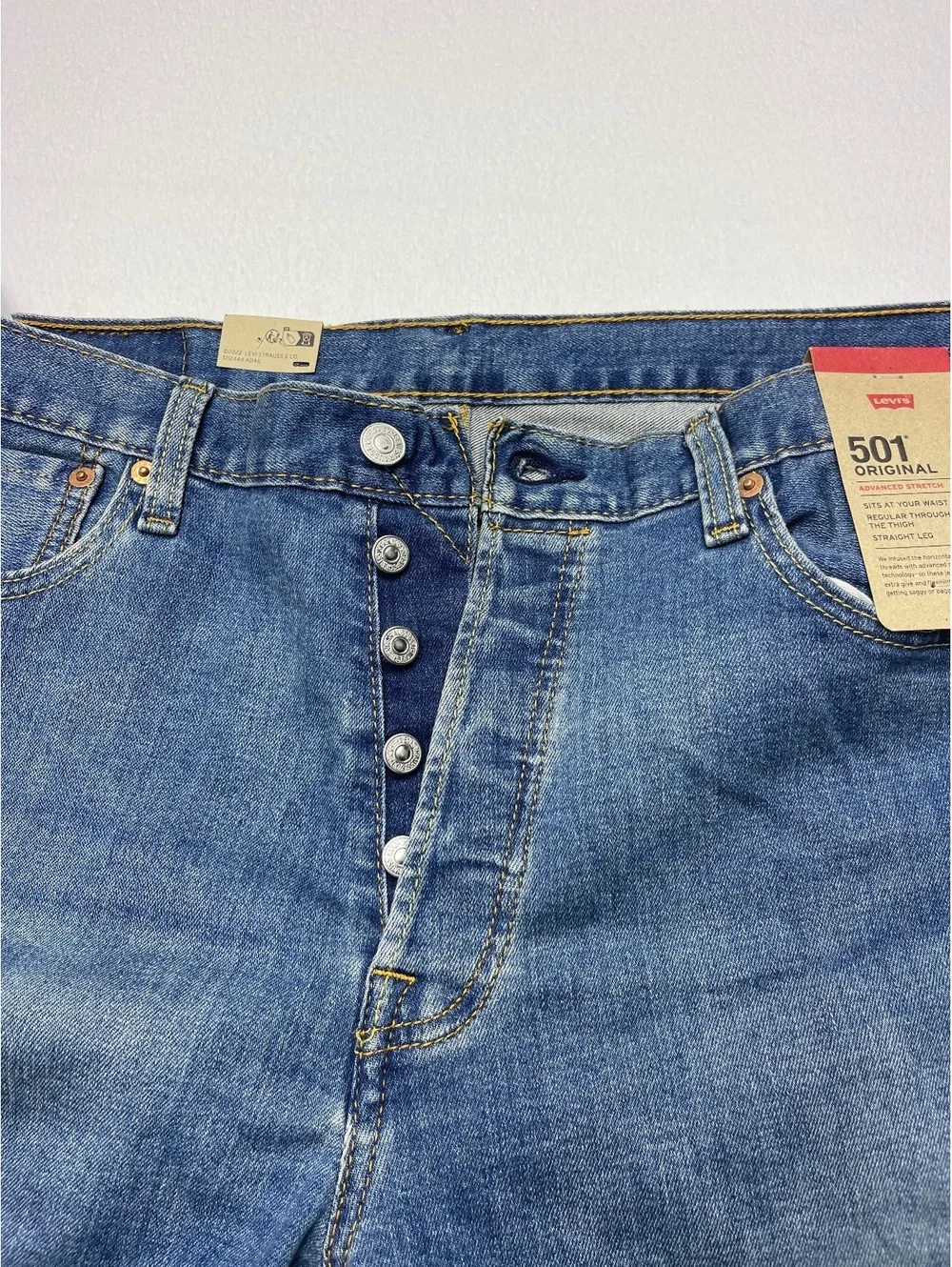 Levi's 501 Men's Classic Fit Blue Denim Jeans Size 34x30